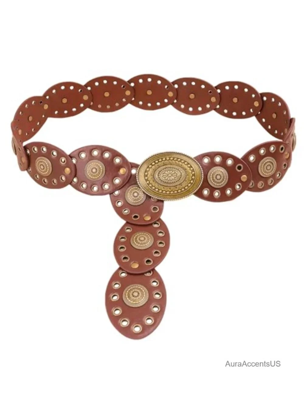 Western Chunky Wide PU Leather Belt with Metal Buckle for Women Boho Cowgirl